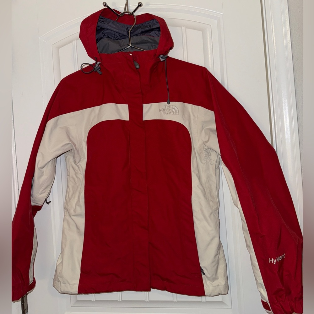 The North Face Red and Cream Utility Jacket